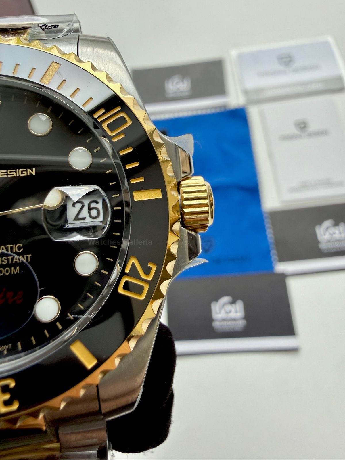 Pagani Design Submariner Automatic PD1639 (Gold Black) Pagani Design in Pakistan