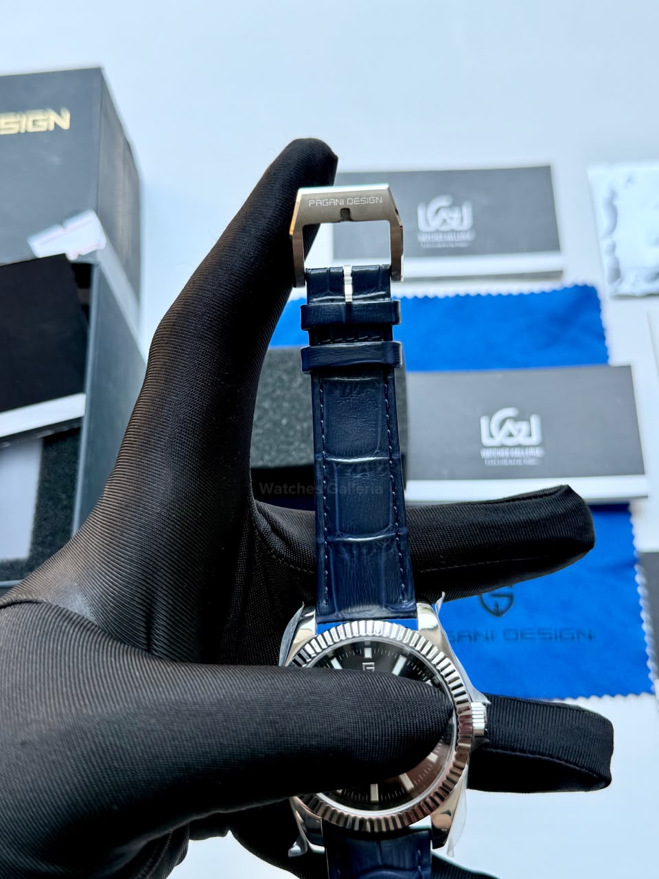 Pagani Design PD1888 Sky Dweller Blue Leather Automatic GMT Watch for Men Sapphire Crystal Original Pagani Design Watch Pakistan