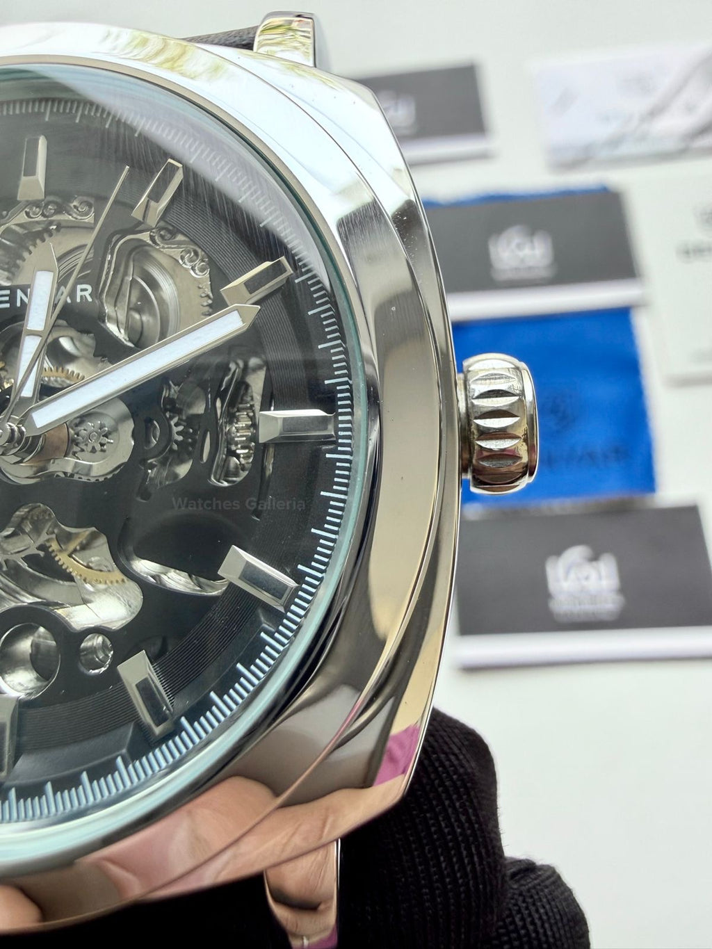 Benyar BY5121 Skeleton Automatic Watch (Silver Black) Benyar in Pakistan