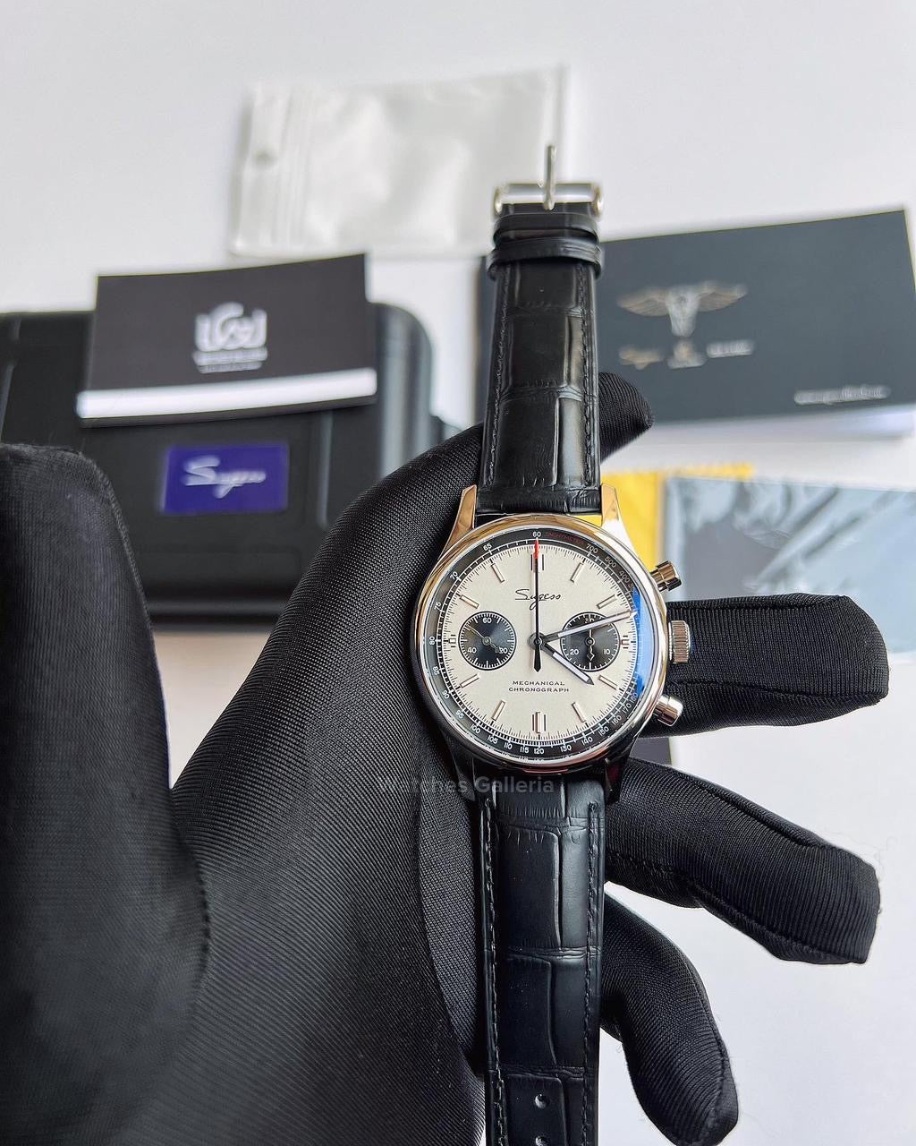 Sugess Panda Chronograph ManualWind (White) ST1901