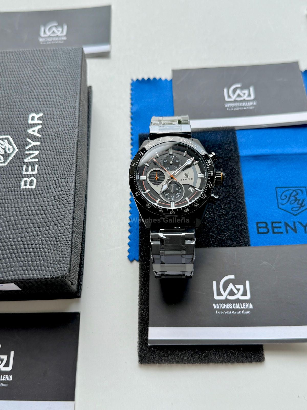 Benyar Chronograph Quartz (Black/Red) BY5201 Watches Galleria © Copyrights All Right Reserved