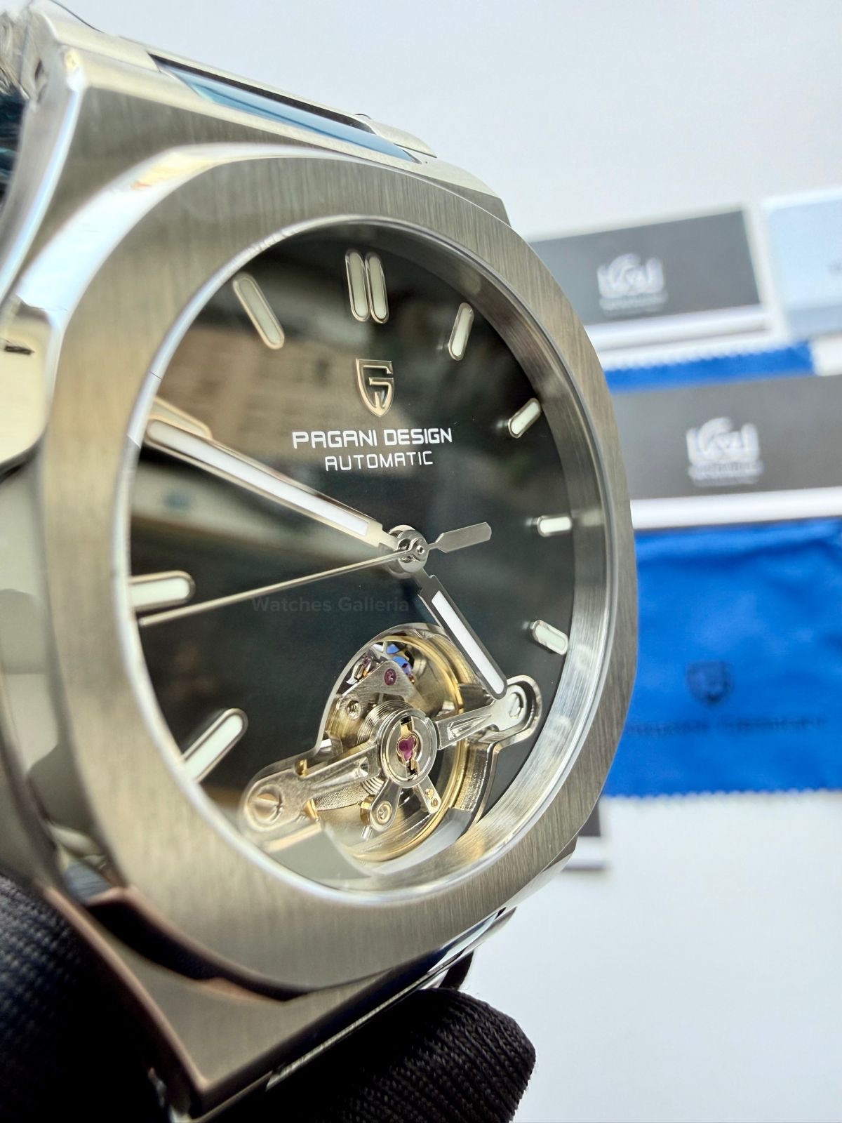 Pagani Design PDys025 Nautilus Flywheel Blue 42mm Automatic – Sapphire Glass | Skeleton Dial | Exhibition Back