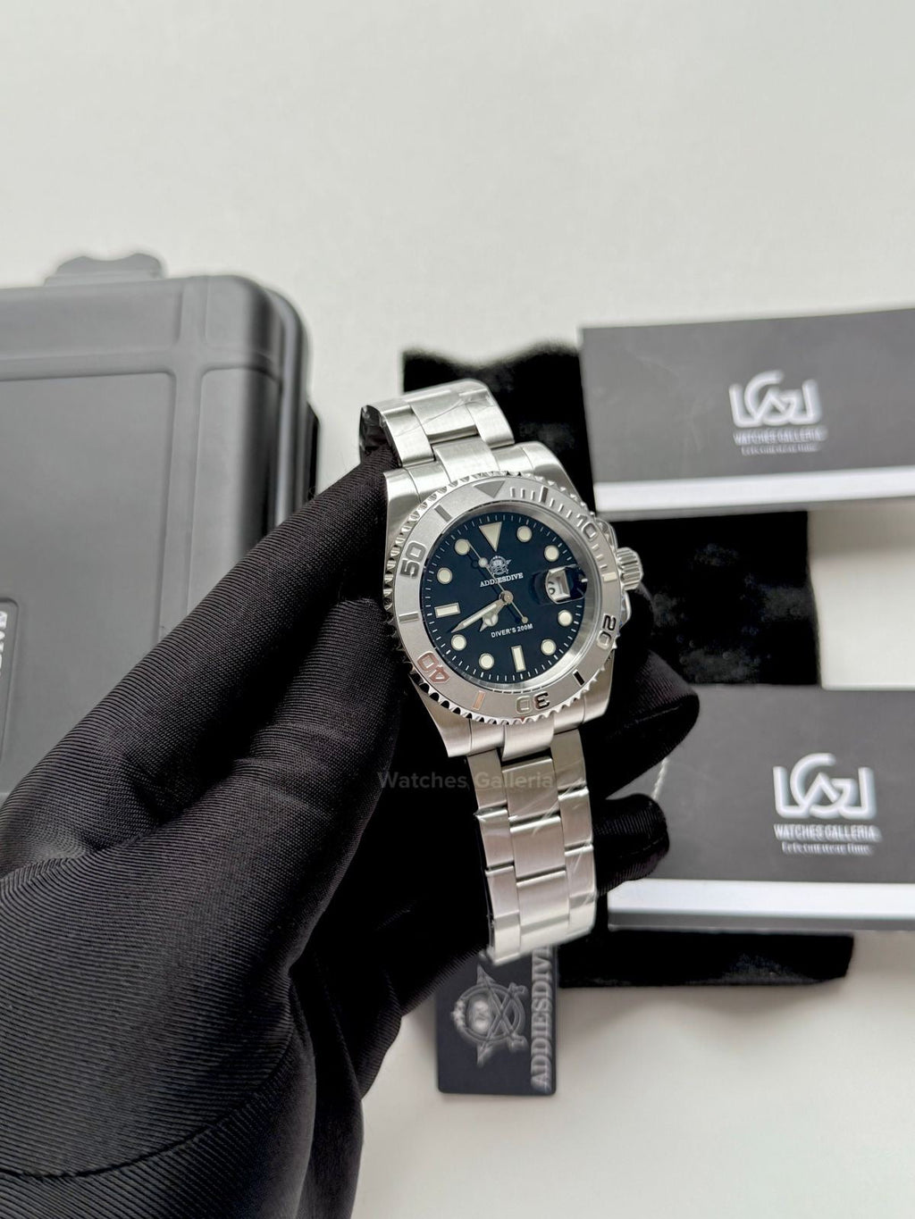 Addiesdive Yachtmaster Black Quartz (Silver Bezel) MY-H3-C Watches Galleria © Copyrights All Right Reserved