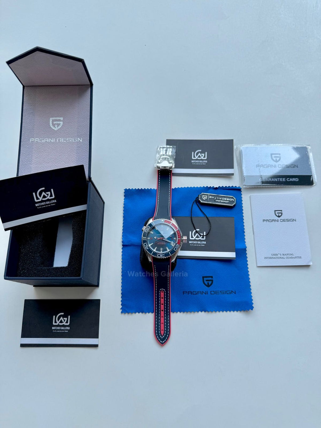 Pagani Design Sea Master Planet Ocean Automatic PD1679 (Blue/Red) Pagani Design in Pakistan