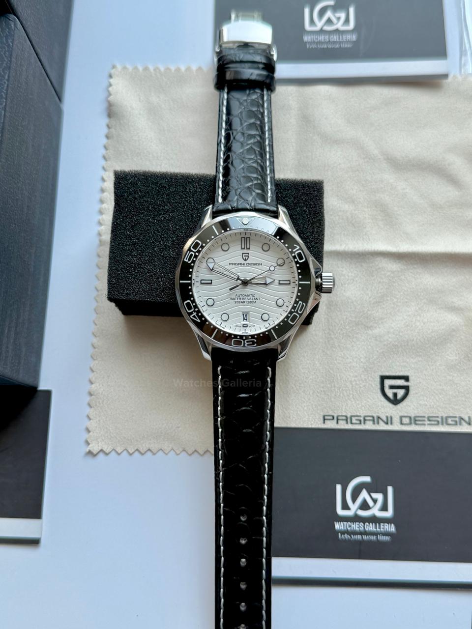 Pagani Design PD1685 Seamaster Diver White Automatic Watch – 200M Sapphire Crystal NH35A/Miyota Luxury Dive Watch in Pakistan | Watches Galleria