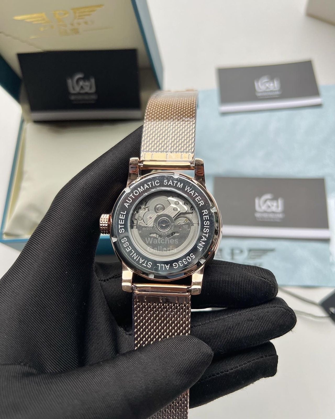 Pindu Design Casino Roulette Automatic (Baguette Cut Diamonds Dial) P6617 Watches Galleria