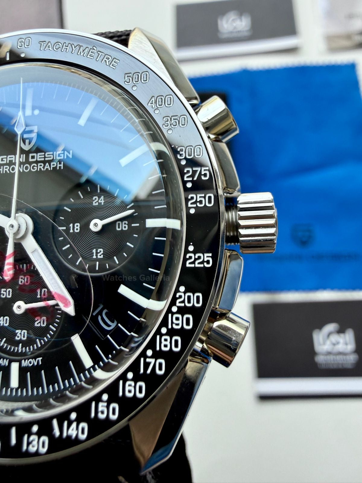 Pagani Design PD1701 Speedmaster Moonwatch Canvas (Black) Pagani Design in Pakistan