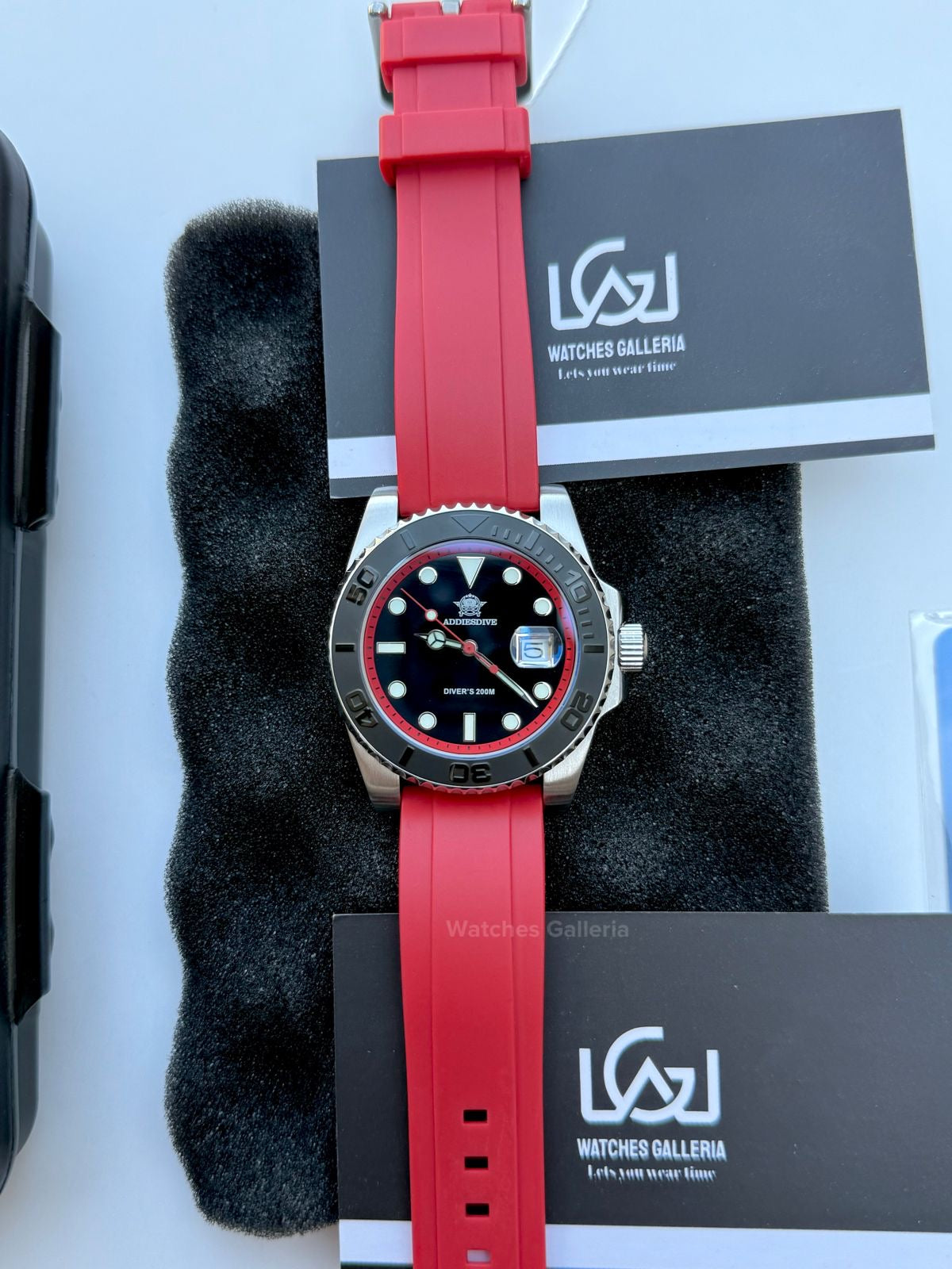 Addiesdive Yachtmaster Quartz (Red) AD2040 Watches Galleria