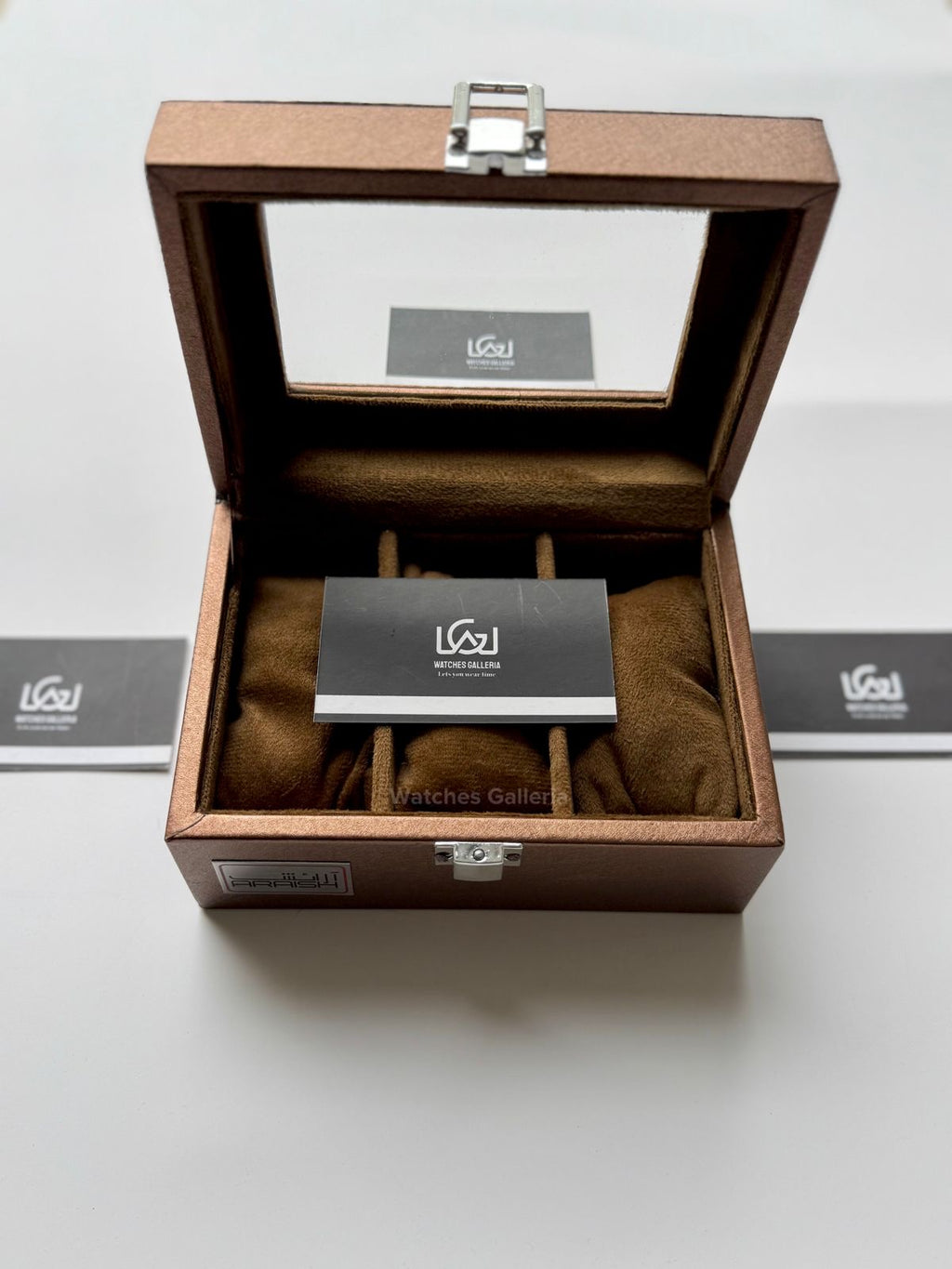 Watch Organizer Box (Brown) | 3 Slots Watch Box | Watch Storage Box | Watch Box