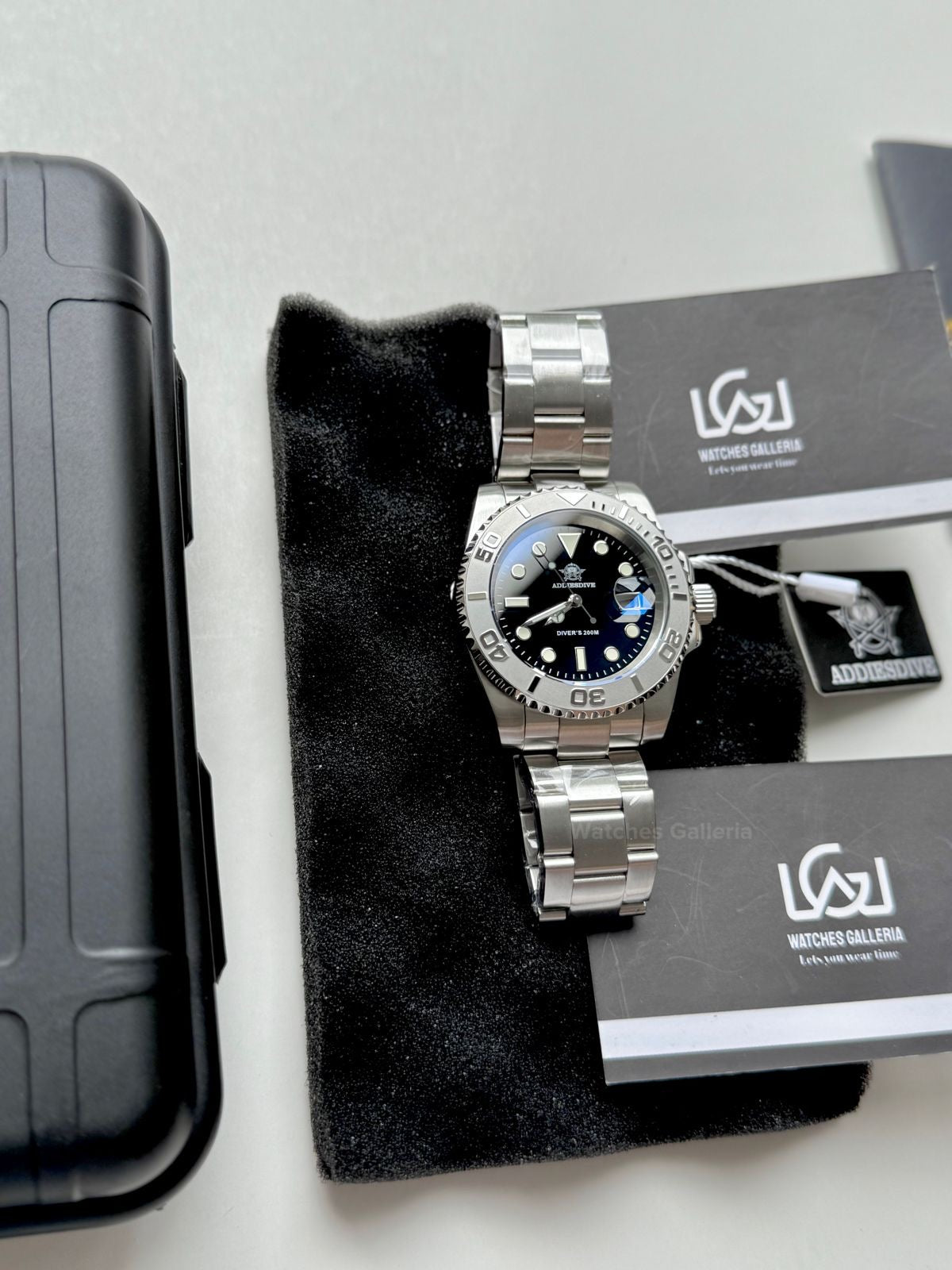 Addiesdive Yachtmaster Black Quartz (Silver Bezel) MY-H3-C Watches Galleria © Copyrights All Right Reserved